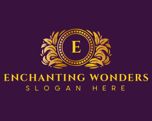 Luxury Ornamental Wreath logo design