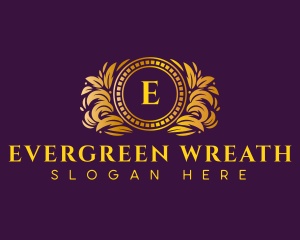 Luxury Ornamental Wreath logo design