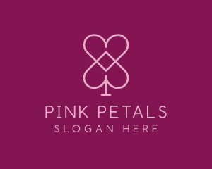 Pink Heart Spade  logo design