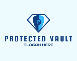 Diamond Tech Shield Security logo design