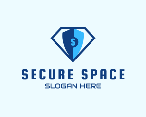 Diamond Tech Shield Security logo design