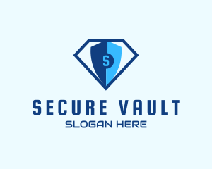 Diamond Tech Shield Security logo design