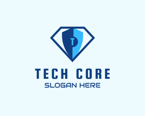 Diamond Tech Shield Security logo design