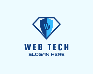 Diamond Tech Shield Security logo design