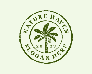 Natural Banana Tree logo design