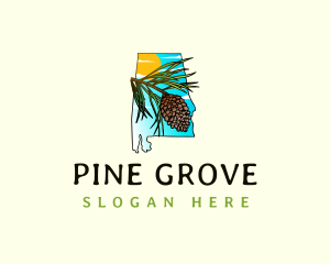 Longleaf Pine Alabama logo design