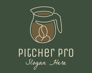 Monoline Coffee Pitcher logo design