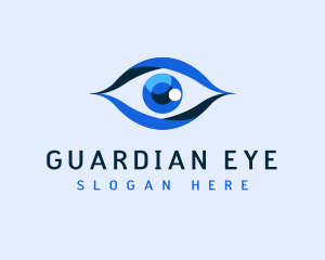 Blue Shiny Eye Lens logo design