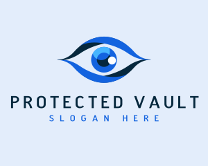 Blue Shiny Eye Lens logo design