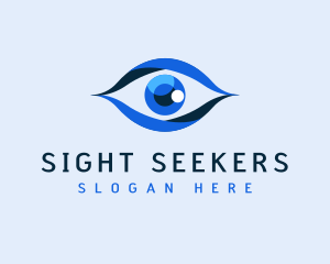 Blue Shiny Eye Lens logo design