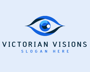 Blue Shiny Eye Lens logo design