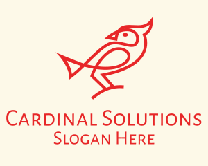Red Cardinal Bird  logo