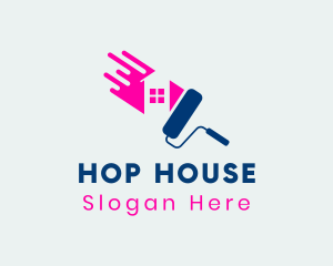 House Paint Roller logo design