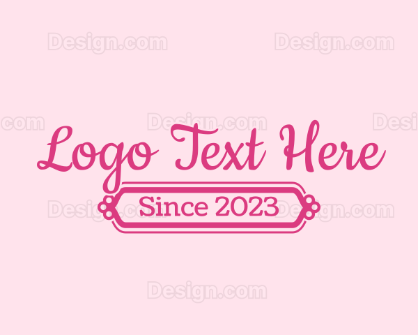 Fancy Girly Wordmark Logo