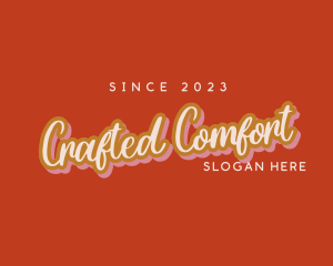 Cursive Retro Company logo design