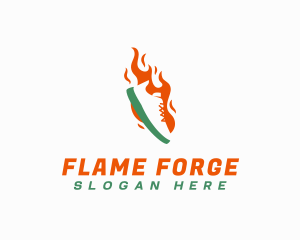 Flame Sneakers Shop logo design