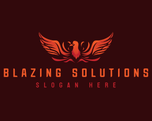 Blazing Phoenix Wings logo design