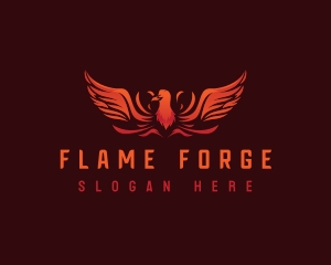 Blazing Phoenix Wings logo design