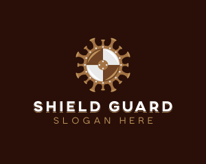 Covid Virus Shield logo design