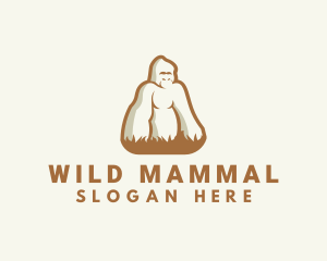 Gorilla Zoo Wildlife logo design