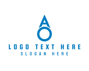 Liquid Droplet Letter AO logo