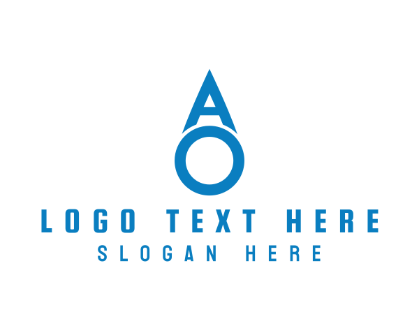 Letter Ao logo example 4