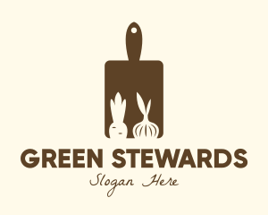 Brown Vegetable Kitchen Board  logo design