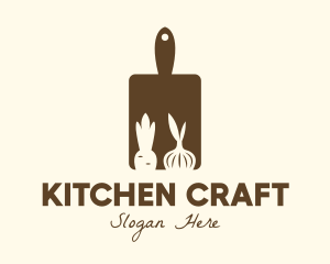 Brown Vegetable Kitchen Board  logo design