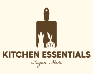 Brown Vegetable Kitchen Board  logo design