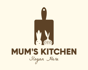 Brown Vegetable Kitchen Board  logo design