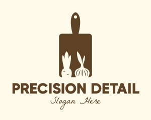 Brown Vegetable Kitchen Board  logo design