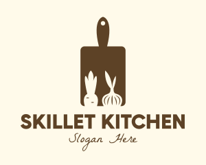 Brown Vegetable Kitchen Board  logo design