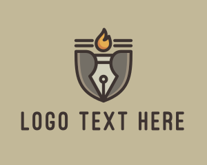 Torch Fountain Pen logo design