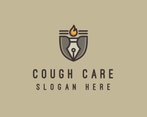 Torch Fountain Pen logo design