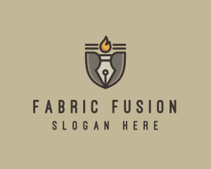 Torch Fountain Pen logo design