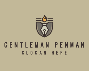 Torch Fountain Pen logo design