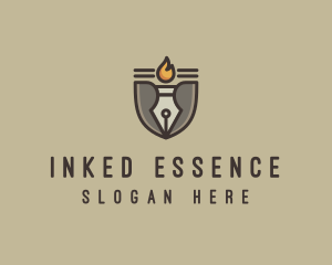 Torch Fountain Pen logo design