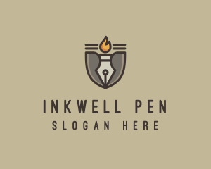 Torch Fountain Pen logo design