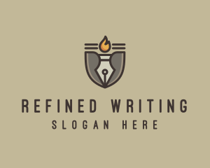 Torch Fountain Pen logo design