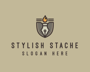 Torch Fountain Pen logo design