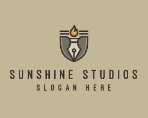 Torch Fountain Pen logo design