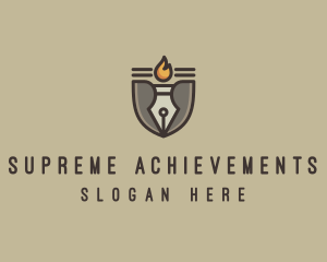 Torch Fountain Pen logo design