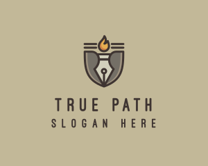 Torch Fountain Pen logo design