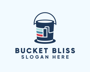 Paint Roller Bucket logo design