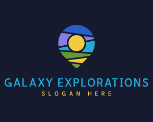 Location Pin Travel Agency logo design