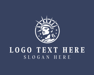 Patriotic Statue of Liberty logo