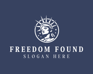 Patriotic Statue of Liberty logo design