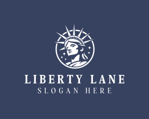 Patriotic Statue of Liberty logo design