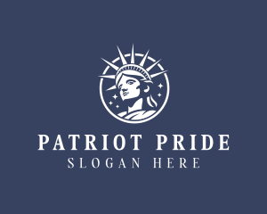 Patriotic Statue of Liberty logo design