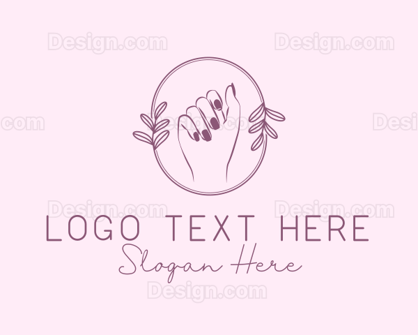 Floral Feminine Fingernail Logo